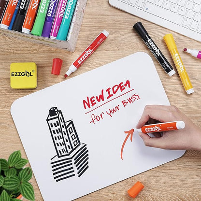 Dry Erase Markers Bulk, 72 Pack, 12 Colors Whiteboard Markers, Chisel Tip Dry Erase Markers Perfect for Writing on Dry Erase Whiteboard Mirror Glass for School, Office or Home