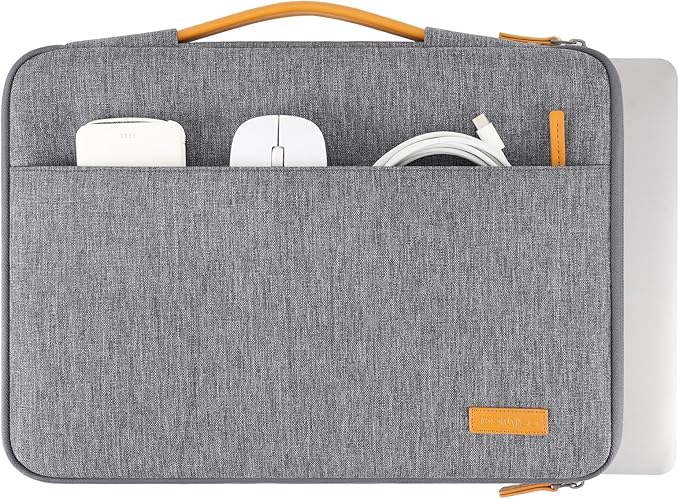 DOMISO 15.6 inch Laptop Case Sleeve Protective Cover Compatible with 16 inch MacBook Pro M4 M3 M2/Pro Max,15.6-16 inch HP Dell ASUS Lenovo Chromebook,Waterproof Computer Cases Bag with Handle,Grey