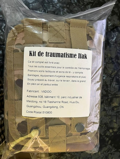 Ifak Trauma Kit, 74 Piece Upgrade Tactical First Aid Supplies, Molle Ifak Pouch Rip Away Refill Supplies for Survival Camping Hiking Travel