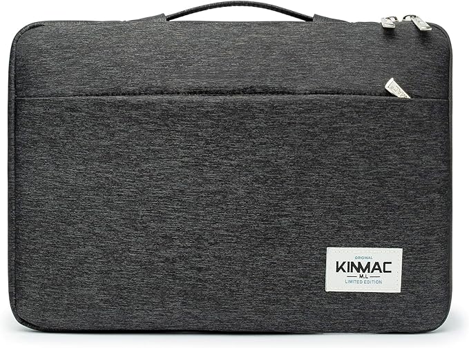 Kinmac 360° Protective Laptop Sleeve Case Bag Cover with Handle for MacBook Air 15 inch, and 15 inch-15.6 inch HP,Lenovo,Dell,ASUS,Acer Notebook Computer (Black)