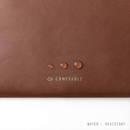 Comfyable Slim Protective Laptop Sleeve Compatible with 13/13.3/14 Inch MacBook Air & MacBook Pro, Mac Travel Case, Laptop Pouch, Slim PU Leather Cover M4/M3/M2/M1 2025-2021, Brown