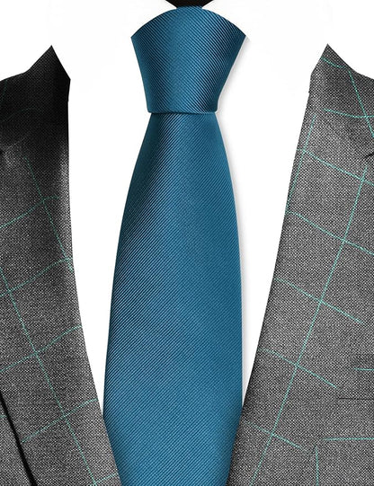 GUSLESON Classic New 3.15"（8cm） Men's Solid Color Necktie Wedding Business Tie + Gift Box
