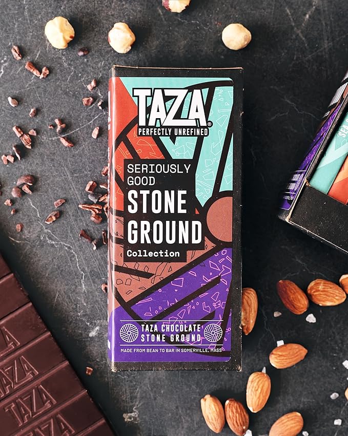 Taza Chocolate Organic Seriously Good Dark Chocolate Bar Variety Pack Bundle, 2.5 oz (4 count), Vegan