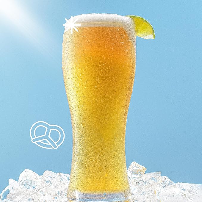 JoyJolt Callen 15.5oz Beer Glasses Set of 4 Beer Pint Glass. Craft Beer Glass, Pilsner Glasses, IPA Beer Glass. Solid Glassware Beer Cup. Classic Beer Gifts, Beer Cups, Mugs and Beer Glasses for Men