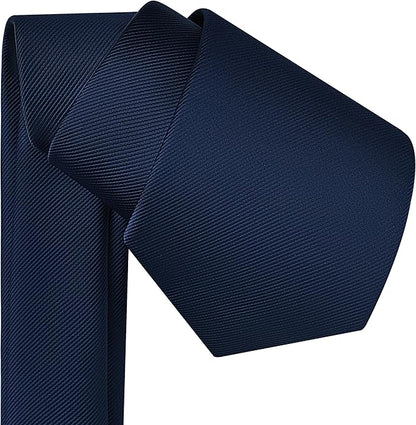 Branduce 3.15"（8cm） Men's Solid Color Formal Woven Necktie + Gift Box
