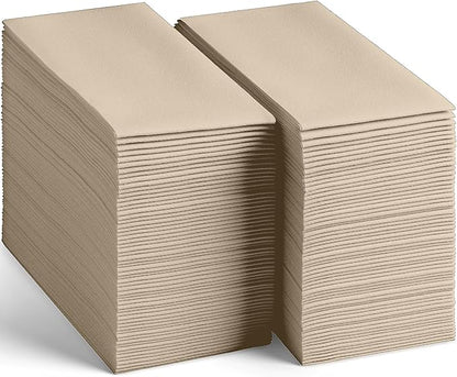 200-Pack Disposable Linen-Feel Pebble Stone Napkins, 12" x 17" Cloth-Like Paper Dinner Napkins For Wedding, Bathroom, Party Or Event