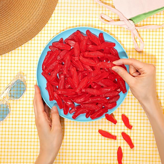Kervan Candy Bebeto Red Fish Gummies - Fruity, Soft & Sweet Gummy Candy Bulk for Kids, Gift Snacks and Parties - Red Fish Gummy Candy Big Party Size Bag (5 lbs)