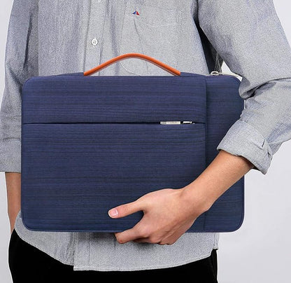 Lacdo 360° Protective Laptop Sleeve Case for 14 inch New MacBook Pro M5/M4/M3/M2/M1 Chips Pro Max A3434 A3112 A3401 A3185 A2918 A2992 2025-2021 | 13.8" Surface Laptop 7th Copilot+PC Computer Bag, Blue