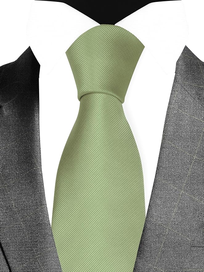 GUSLESON Classic New 3.15"（8cm） Men's Solid Color Necktie Wedding Business Tie + Gift Box