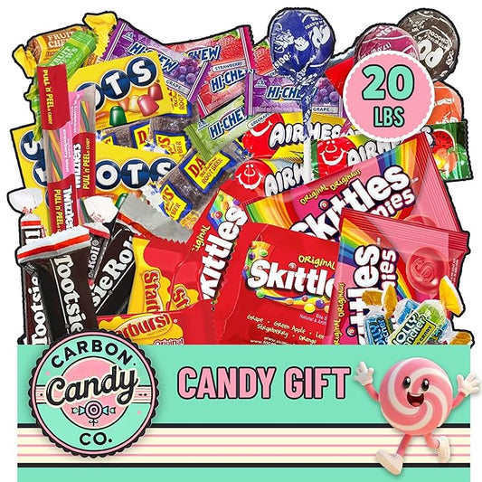 Bulk Candy Variety Pack - 20 lb - Candy Bulk - Individually Wrapped - Assorted Mix - Lollipops, Hard Candies, Fruity Candies - Dulces - Easter - Big Bag of Sweets for Party Favors