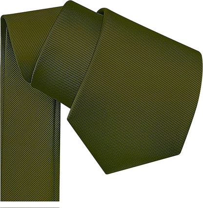Branduce 3.15"（8cm） Men's Solid Color Formal Woven Necktie + Gift Box