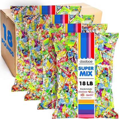 Dooboe Huge Candy Assortment - 18 Pounds - Big Bulk Candy - Candies Variety Pack for Schools, Offices, Holidays