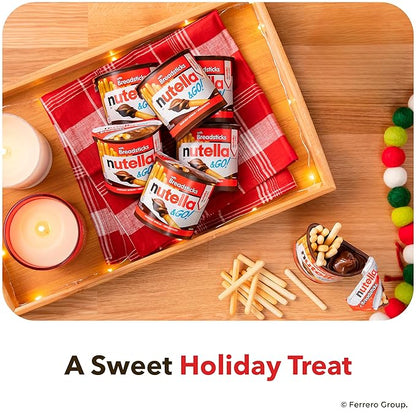 Nutella & GO! Bulk 12 Pack, Hazelnut and Cocoa Spread with Breadsticks, Stocking Stuffers, Snack Cups, 1.8 oz Each