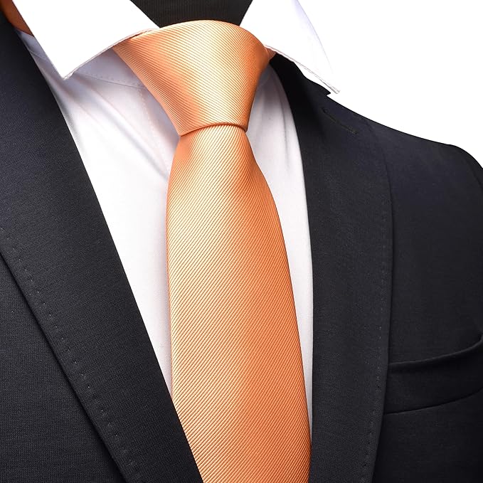 GUSLESON Classic New 3.15"（8cm） Men's Solid Color Necktie Wedding Business Tie + Gift Box