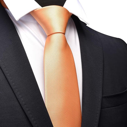 GUSLESON Classic New 3.15"（8cm） Men's Solid Color Necktie Wedding Business Tie + Gift Box