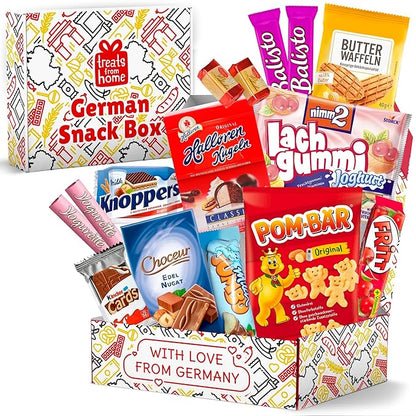 German Snack Box – Authentic German Chocolate & Snacks from Germany - International Snack Box with German Candy & European Treats – Great Gift for Food Lovers