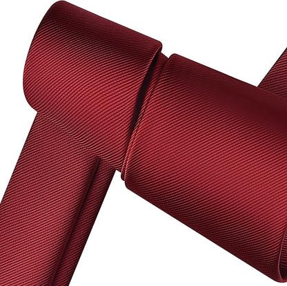 Branduce 3.15"（8cm） Men's Solid Color Formal Woven Necktie + Gift Box