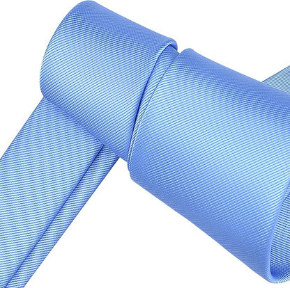 Branduce 3.15"（8cm） Men's Solid Color Formal Woven Necktie + Gift Box