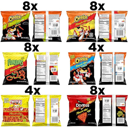 Frito-Lay Flamin' Hot Mix, Variety Pack (Pack of 40), Packaging May Vary