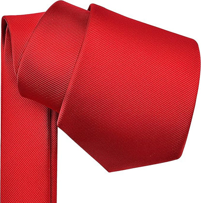 Branduce 3.15"（8cm） Men's Solid Color Formal Woven Necktie + Gift Box