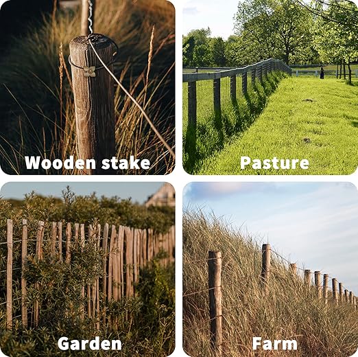Fence Nails - Steel Wire Fencing Staple for Softwoods, Reuse Fence Staple Fasteners Nails with Wire Fixer, for Wire Mesh and Woven Fencing, Patent Pending