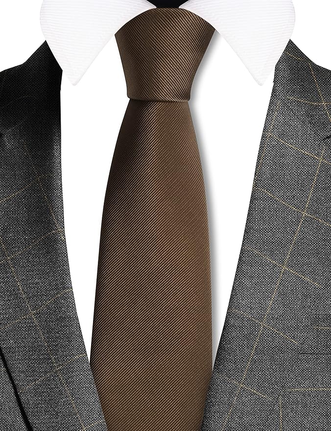 GUSLESON Classic New 3.15"（8cm） Men's Solid Color Necktie Wedding Business Tie + Gift Box