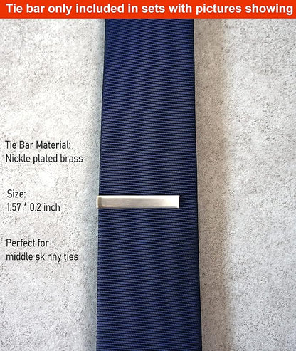Skinny Solid Ties for Men, 2.5 inch Slim Plain Neckties 4-Pack