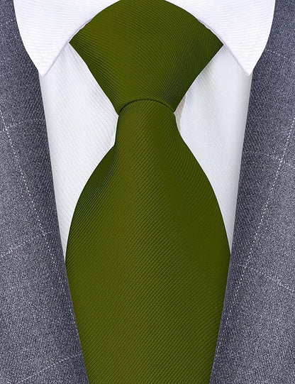 Branduce 3.15"（8cm） Men's Solid Color Formal Woven Necktie + Gift Box