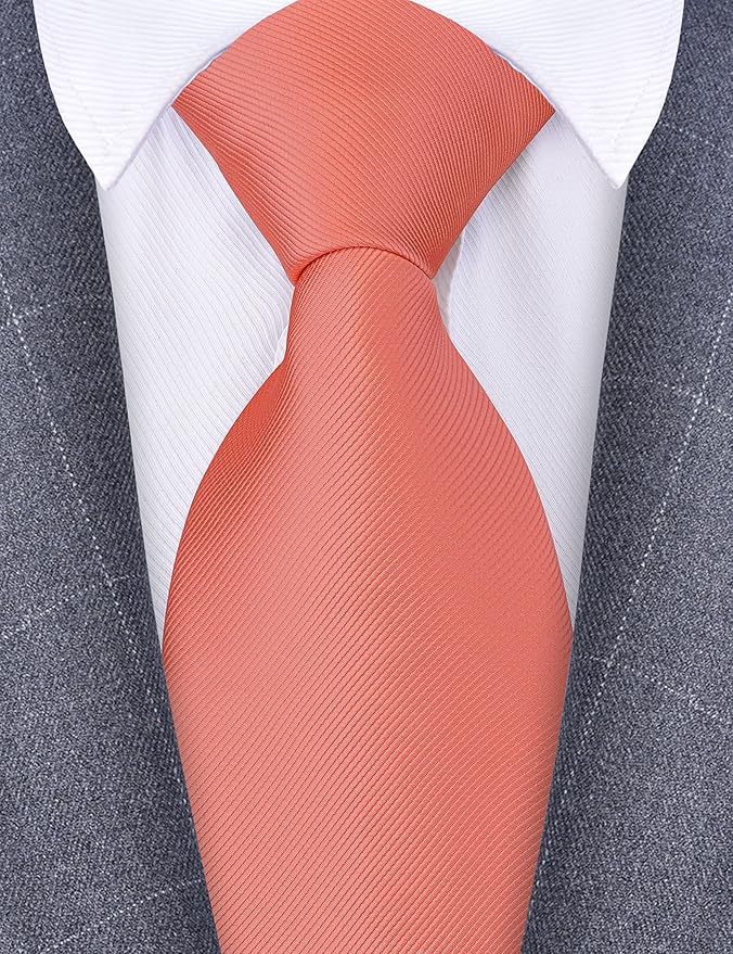 Branduce 3.15"（8cm） Men's Solid Color Formal Woven Necktie + Gift Box