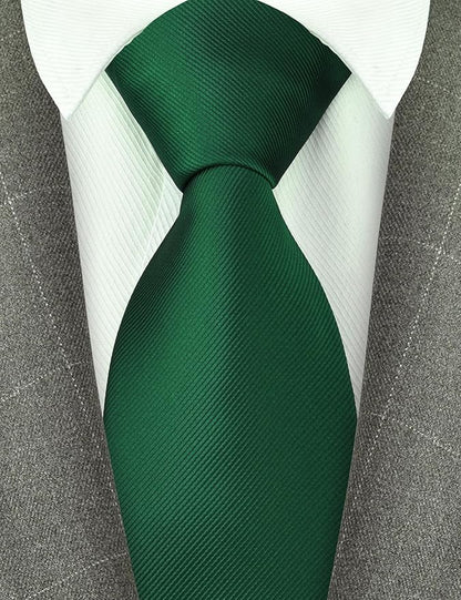 Branduce 3.15"（8cm） Men's Solid Color Formal Woven Necktie + Gift Box