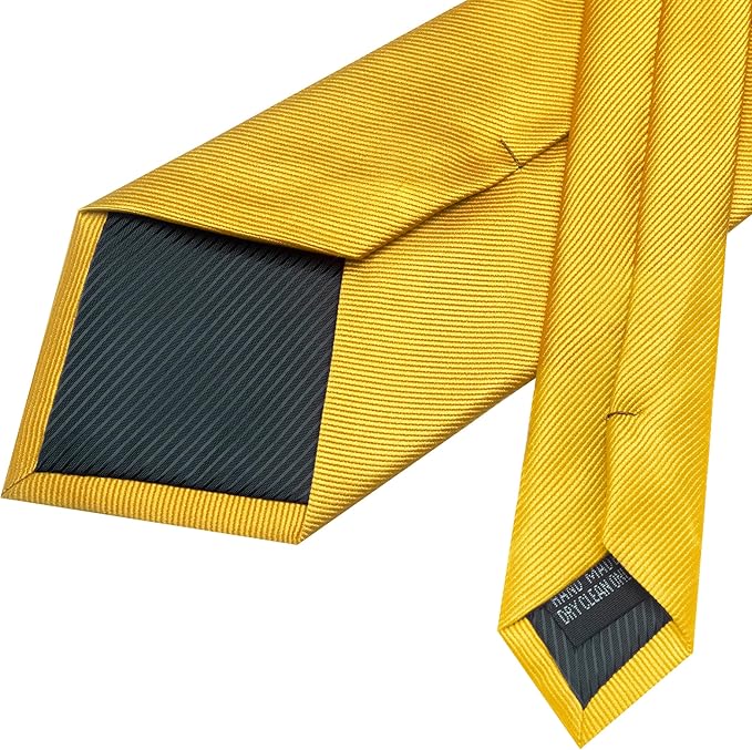 JEMYGINS Formal Necktie Solid Color Tie and Pocket Square with Tie Clip Lapel Pin Sets for Men 4PCS