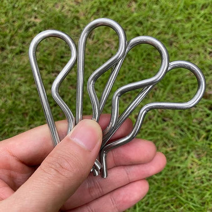4 Pcs Heavy Duty Stainless Steel Cotter Pin R Clip Large Spring Retaining Wire Hair Pins Hitch Pin Clips Large Carter Pins for Trailer Pin Clips Lock System M4x85 Keeper Pins