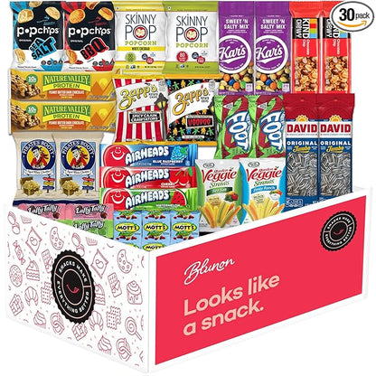 Gluten Free Snacks Variety Pack - Healthy Snack Box Care Package - Bulk Assortment (30 Count)