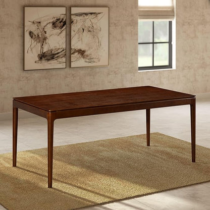 NTC Mingle 71 Inch Modern Design, Rectangular Dinner Table for Dining Room, Living Room Furniture, Effortless Assembly, Dark Walnut