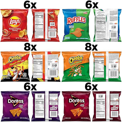 Frito-Lay Cheesy Spicy Sweet Variety Pack, 1oz Single Serve Bags, (Pack of 40) (Assortment May Vary)
