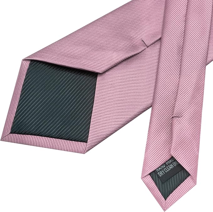 JEMYGINS Formal Necktie Solid Color Tie and Pocket Square with Tie Clip Lapel Pin Sets for Men 4PCS