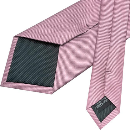 JEMYGINS Formal Necktie Solid Color Tie and Pocket Square with Tie Clip Lapel Pin Sets for Men 4PCS
