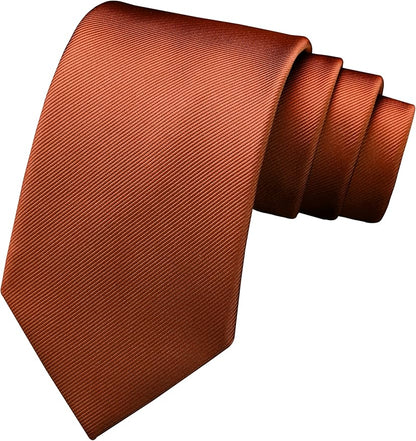 Branduce 3.15"（8cm） Men's Solid Color Formal Woven Necktie + Gift Box