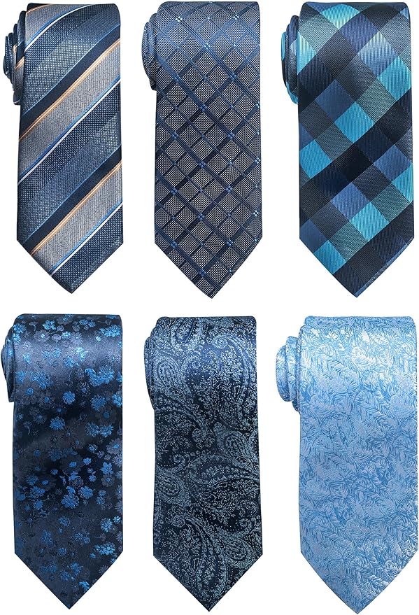 Tie For Men Necktie Woven Jacquard Neck Ties Set 6 PCS