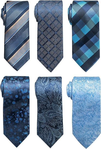 Tie For Men Necktie Woven Jacquard Neck Ties Set 6 PCS