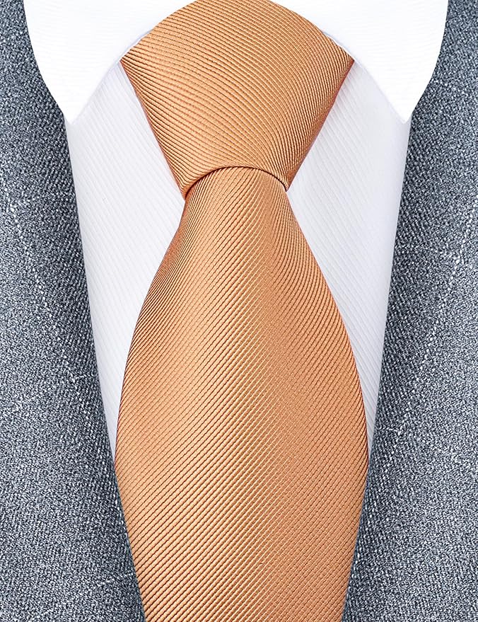 Branduce 3.15"（8cm） Men's Solid Color Formal Woven Necktie + Gift Box