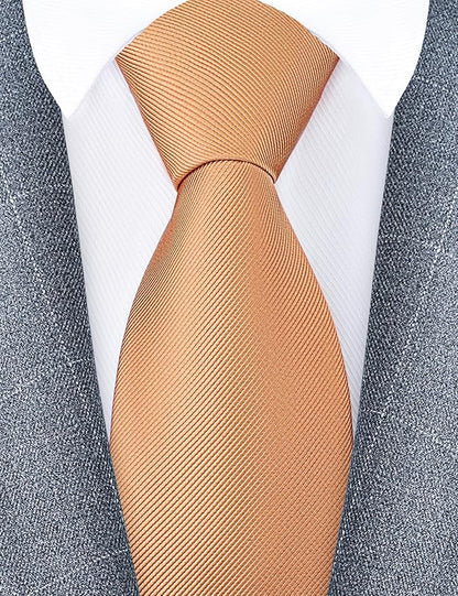 Branduce 3.15"（8cm） Men's Solid Color Formal Woven Necktie + Gift Box