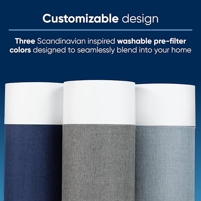 BLUEAIR Air Purifiers for Bedroom Small Room Air Purifiers for Home Air Purifiers for Pets Allergies Air Cleaner, HEPASilent Virus Air Purifier for Dust Baby Air Purifier for Nursery Blue Pure 511