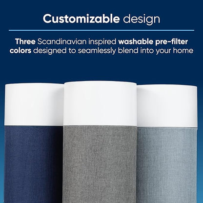 BLUEAIR Air Purifiers for Bedroom Small Room Air Purifiers for Home Air Purifiers for Pets Allergies Air Cleaner, HEPASilent Virus Air Purifier for Dust Baby Air Purifier for Nursery Blue Pure 511