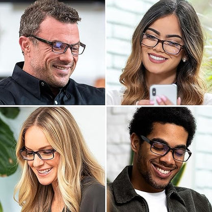 Readerest Blue Light Reading Glasses - Lightweight Computer Glasses - Eye Strain, UV Glare Protection (Bourbon+Tortoise)