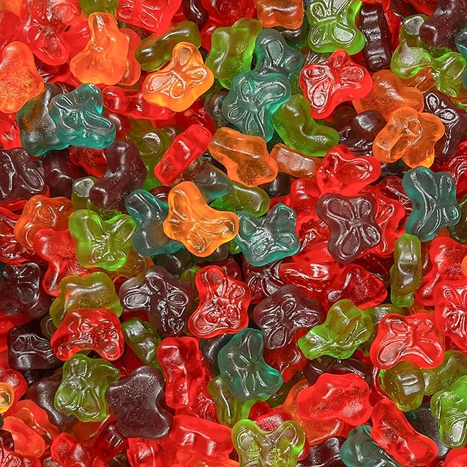 Candy Break Butterfly Gummy Candy, Fruity & Sweet Gummy Candies with 5 Fruit Flavors, Mix Pack, 5 lbs Share Size Bag, Pack of 1