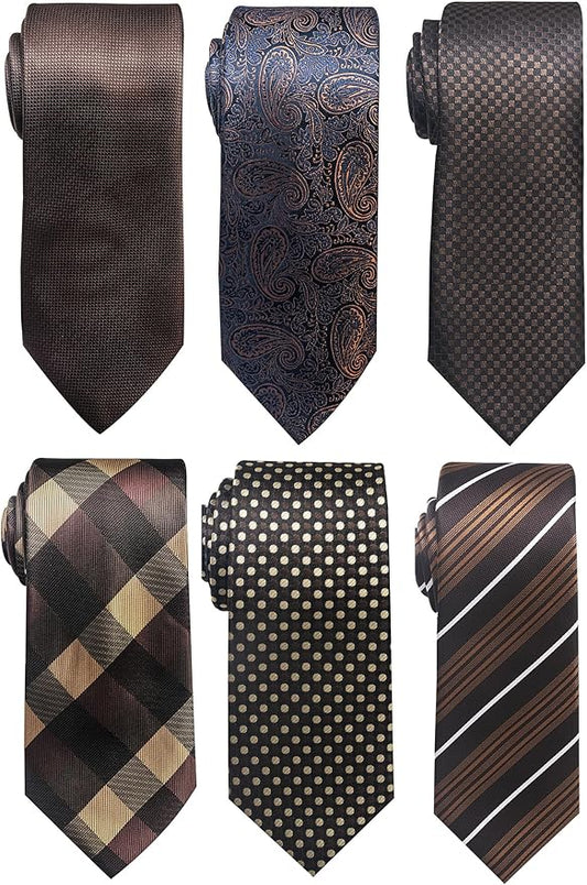 Tie For Men Necktie Woven Jacquard Neck Ties Set 6 PCS