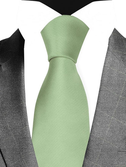GUSLESON Classic New 3.15"（8cm） Men's Solid Color Necktie Wedding Business Tie + Gift Box