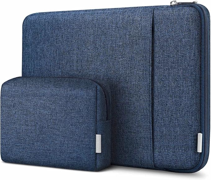 Inateck 360° Protection Laptop Bag with Accessory Bag, Compatible with 13-inch MacBook Air/Pro M4 M3 M2 M1 2016-2025, Blue