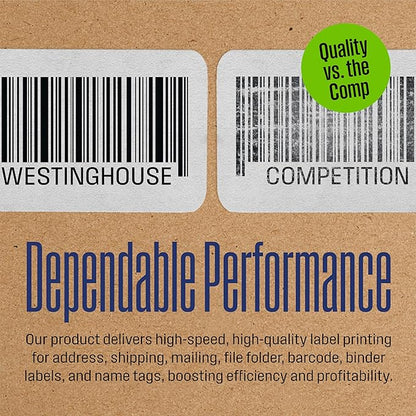 Westinghouse Thermal Shipping Label Printer USB, 4x6 Label Commercial Grade, Compatible with USPS, UPS, FedEx, eBay, Shopify, Amazon, & More, Desktop Label Printer for Packages, Includes Sample Labels
